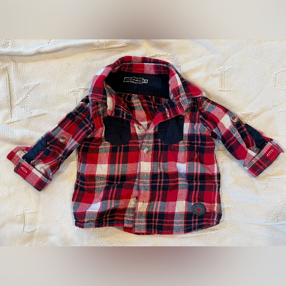 Souris mini flannel shirt 9 months